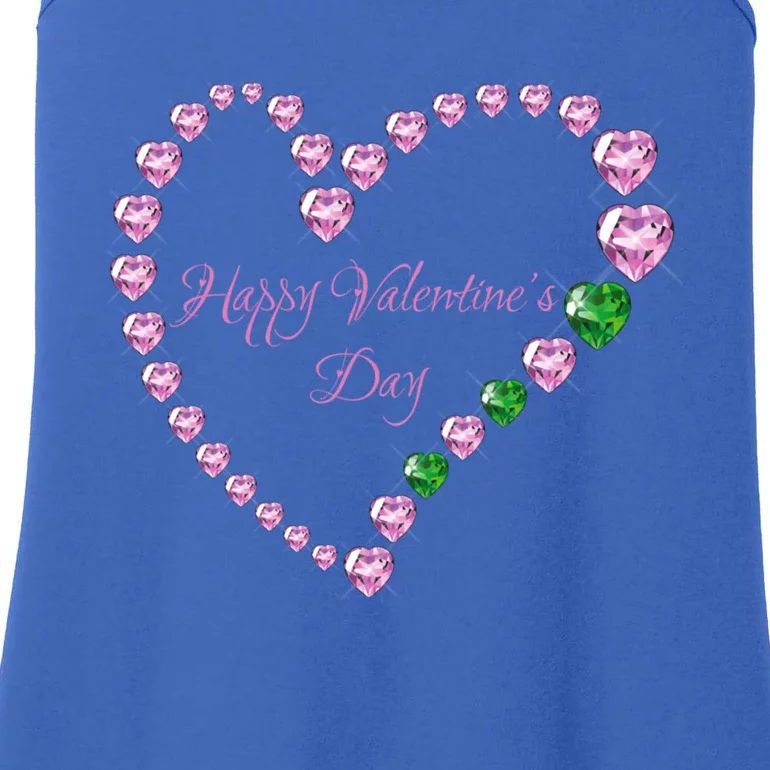 Love! Heartgiftshaped Gemstones Image Valentine Gift Ladies Essential Tank