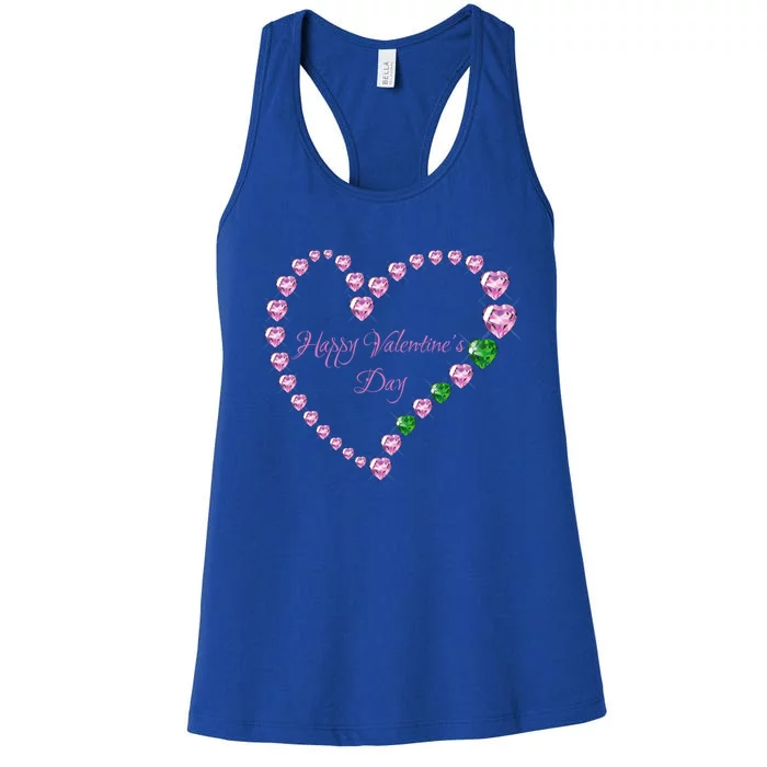 Love! Heartgiftshaped Gemstones Image Valentine Gift Women's Racerback Tank