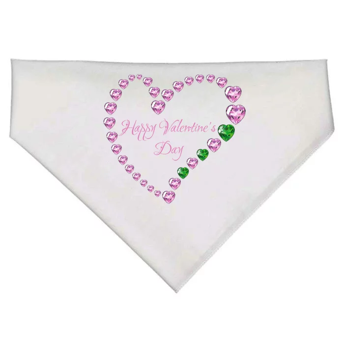 Love! Heartgiftshaped Gemstones Image Valentine Gift USA-Made Doggie Bandana