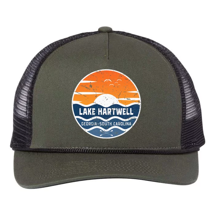 Lake Hartwell Georgia South Carolina Lake Hartwell Retro Rope Trucker Hat Cap