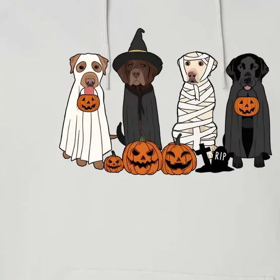 Labrador Halloween Ghost Dogs Performance Fleece Hoodie