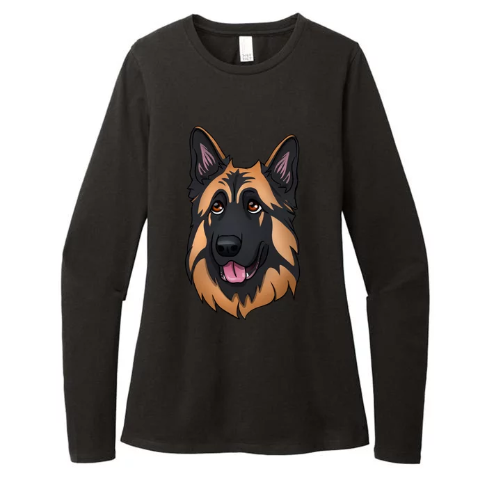 Long Hair Ger Shepherd Dog Funny Gift Womens CVC Long Sleeve Shirt