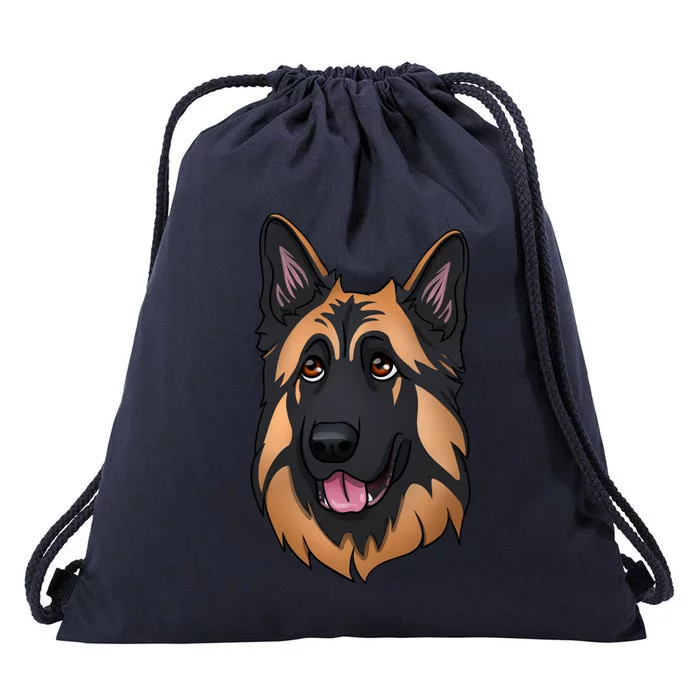 Long Hair Ger Shepherd Dog Funny Gift Drawstring Bag