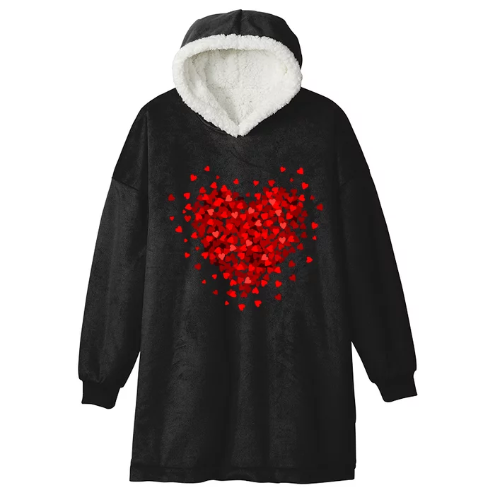 Love Heart Graphic ValentineS Day Hooded Wearable Blanket