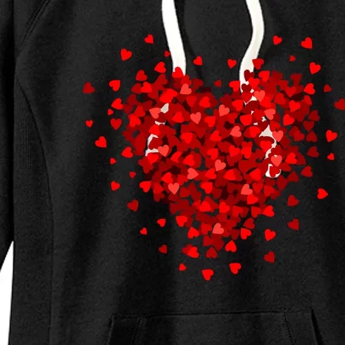 Love Heart Graphic ValentineS Day Women's Fleece Hoodie