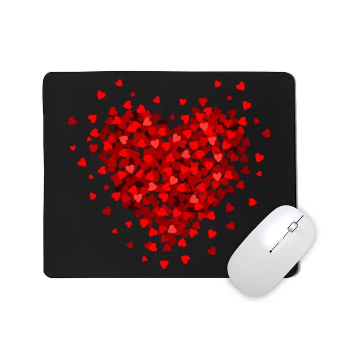 Love Heart Graphic ValentineS Day Mousepad