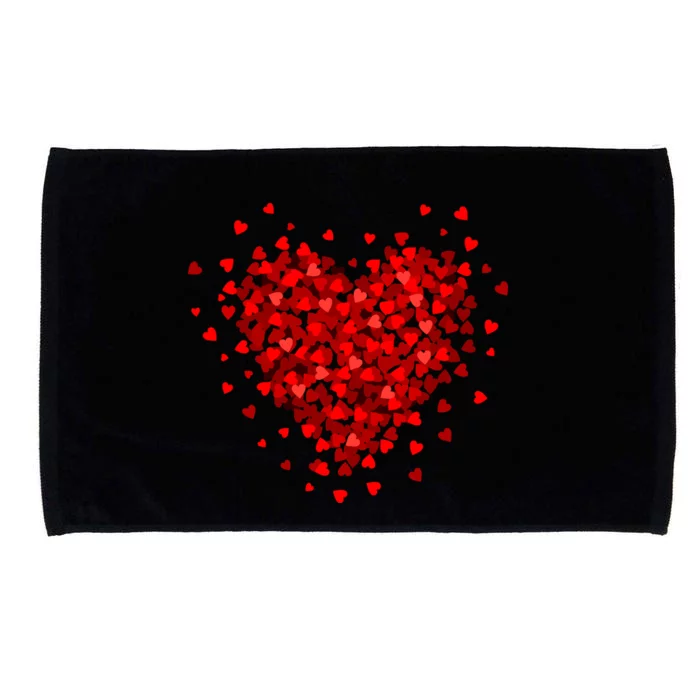 Love Heart Graphic ValentineS Day Microfiber Hand Towel