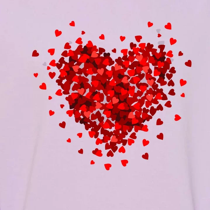 Love Heart Graphic ValentineS Day Garment-Dyed Sweatshirt