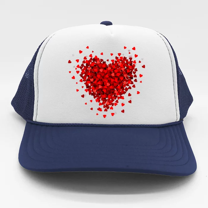 Love Heart Graphic Valentine's Day Trucker Hat