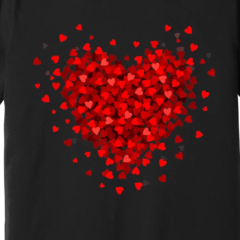 Love Heart Graphic Valentines Day Premium T-Shirt