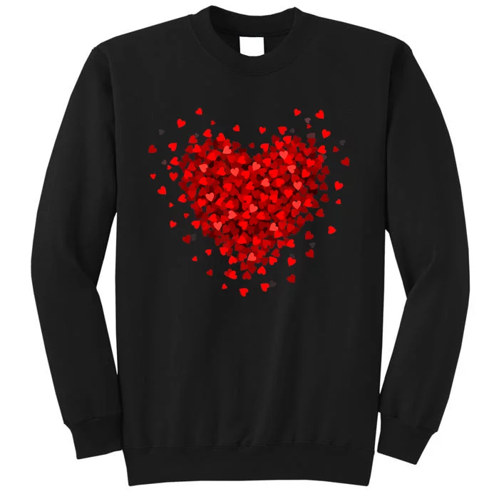 Love Heart Graphic Valentines Day Tall Sweatshirt