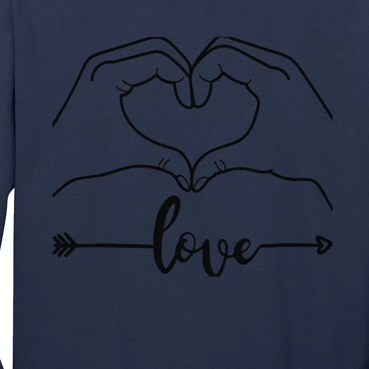 Love Heart Gifts For Wo Boy In Valentines Day Tall Long Sleeve T-Shirt