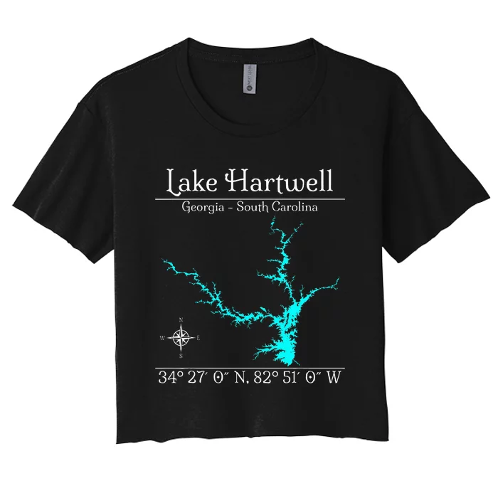 Lake Hartwell Georgia South Carolina Women's Crop Top Tee