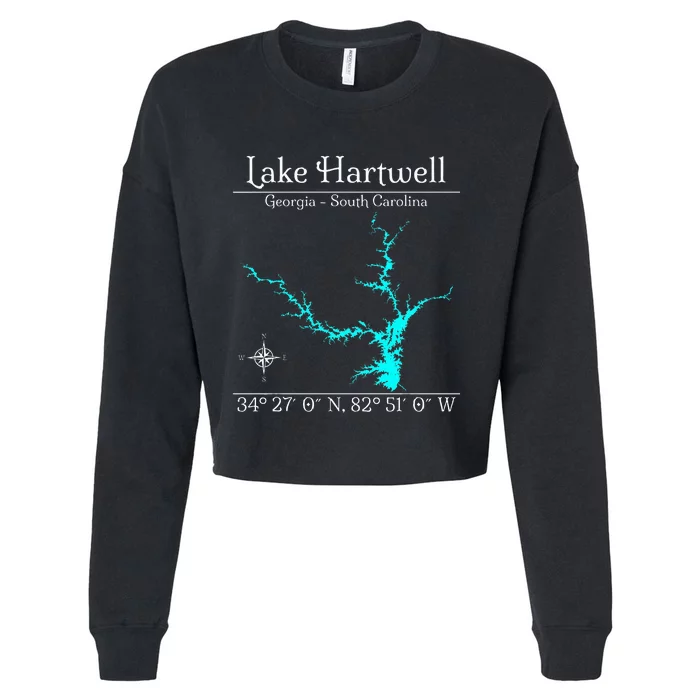 Lake Hartwell Georgia South Carolina Cropped Pullover Crew