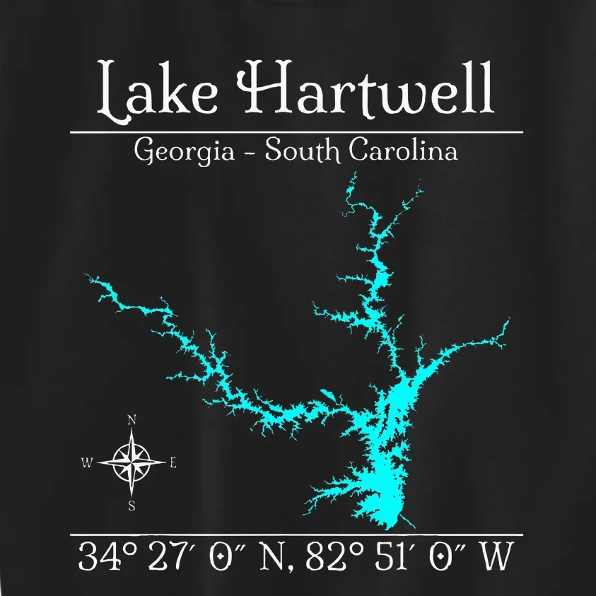 Lake Hartwell Georgia South Carolina Kids Sweatshirt