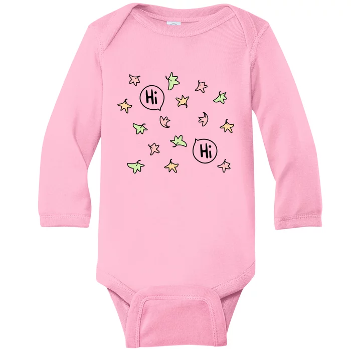 Leaves Hi Hi Bubblefree Baby Long Sleeve Bodysuit