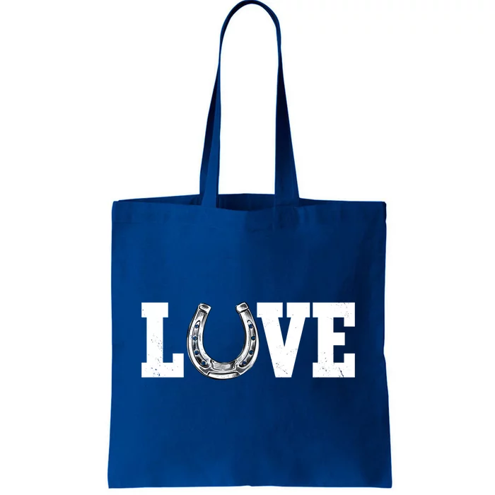 Love Horseshoe Horse Horseback Riding Lover Cow Gift Tote Bag