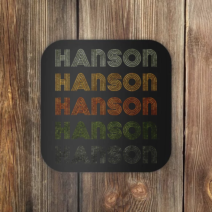 Love Heart Hanson Grungevintage Style Black Hanson Coaster