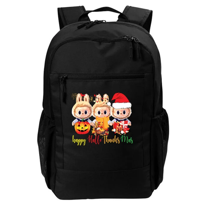 Labubu Happy Hallothanksmas Labubu Lovers Group Matching Daily Commute Backpack