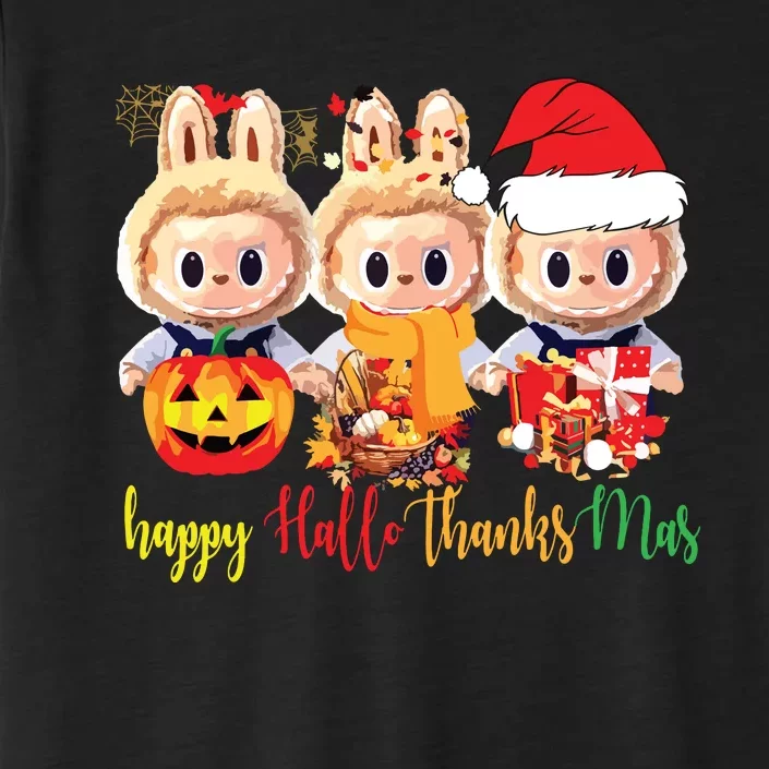 Labubu Happy Hallothanksmas Labubu Lovers Group Matching ChromaSoft Performance T-Shirt