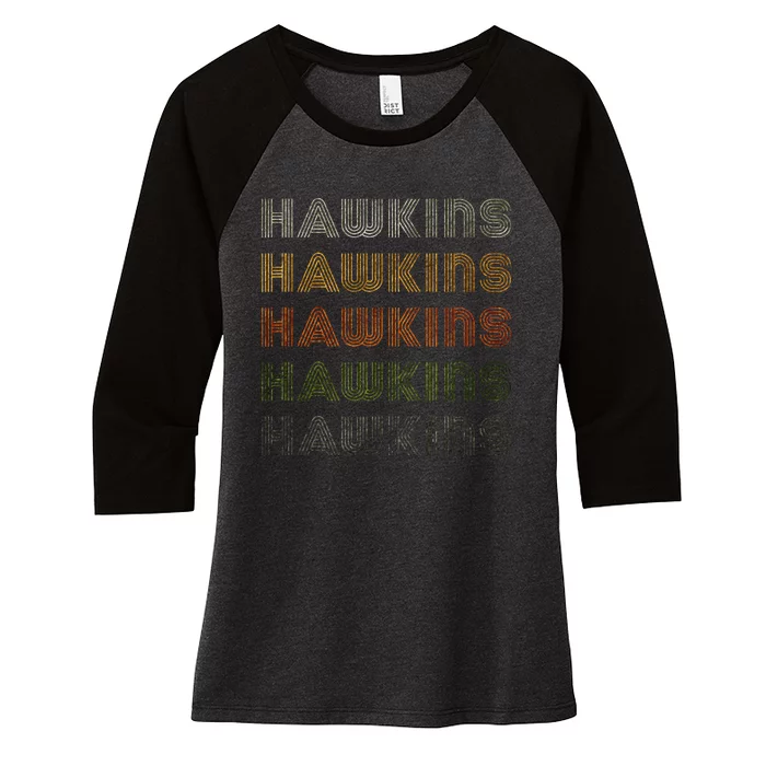 Love Heart H.A.W.K.I.N.S Grungevintage Women's Tri-Blend 3/4-Sleeve Raglan Shirt