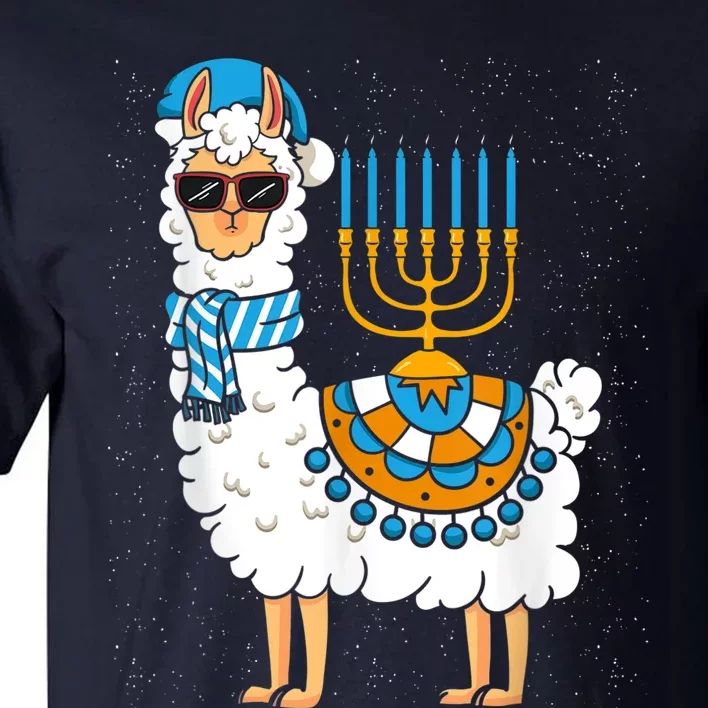 LLama Hanukkah Happy Hanukah Funny Pajama Family Matching Tall T-Shirt