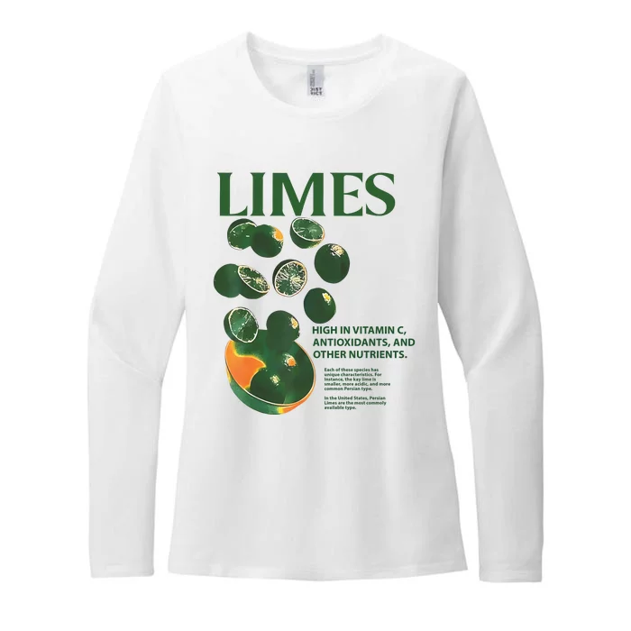 Limes High In Vitamin C Antioxidants And Other Nutrients Womens CVC Long Sleeve Shirt