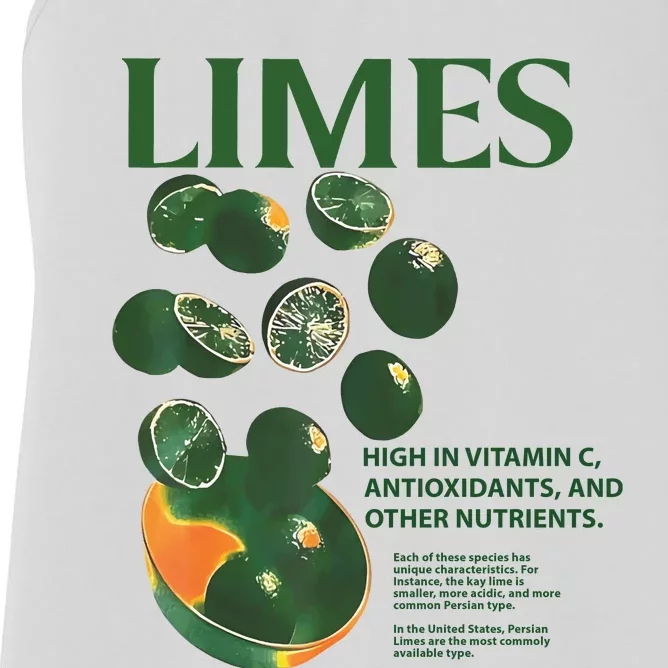 Limes High In Vitamin C Antioxidants And Other Nutrients Women's Racerback Tank