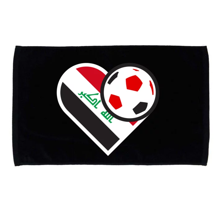 Love Heart Iraqi Futbol Soccer Team Microfiber Hand Towel