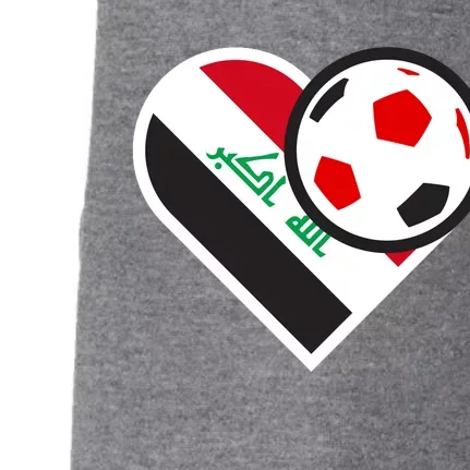 Love Heart Iraqi Futbol Soccer Team Doggie 3-End Fleece Hoodie