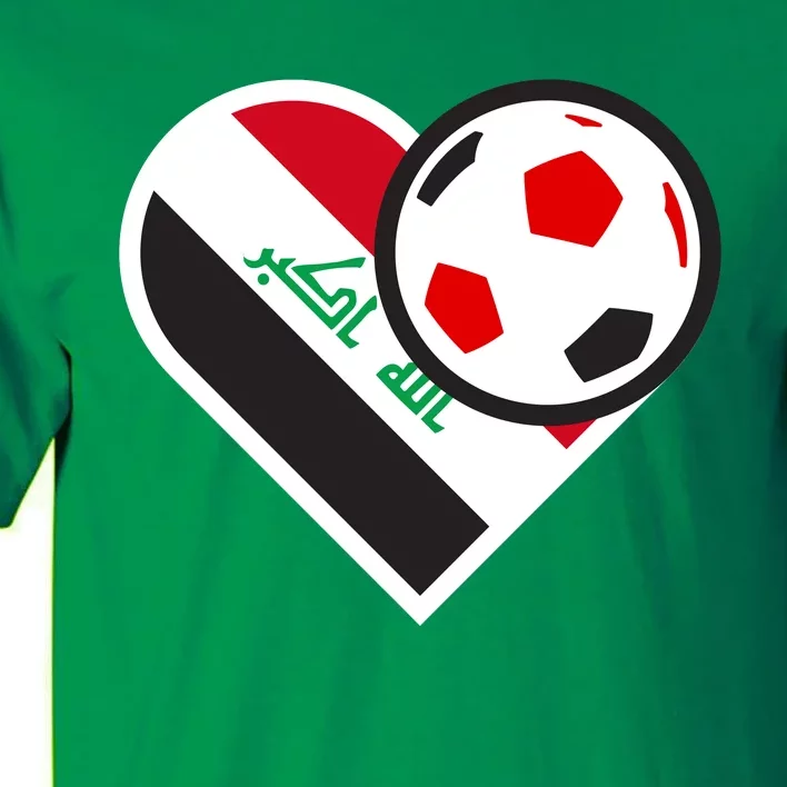 Love Heart Iraqi Futbol Soccer Team Tall T-Shirt