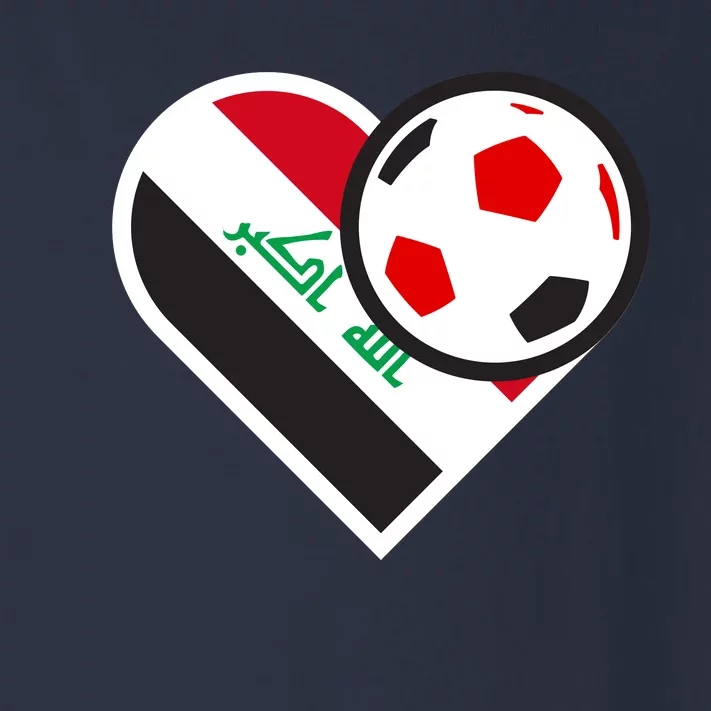 Love Heart Iraqi Futbol Soccer Team Toddler Long Sleeve Shirt