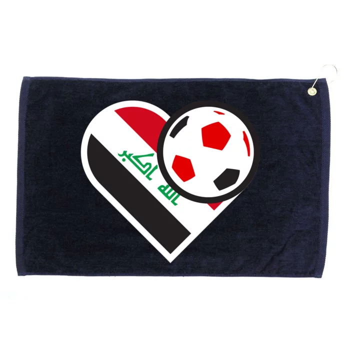 Love Heart Iraqi Futbol Soccer Team Grommeted Golf Towel