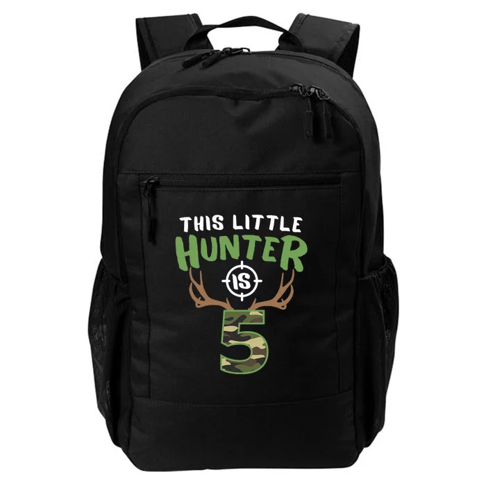 Little Hunter Is 5 Birthday Boys 5th Birthday Deer Hunter Daily Commute Backpack