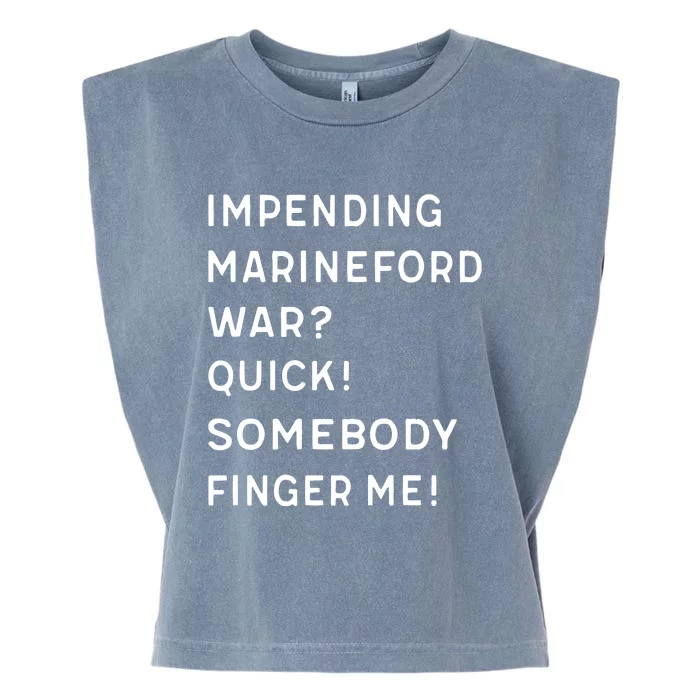 Liz Huyandere Impending Marineford War Quick Somebody Finger Me Garment-Dyed Women's Muscle Tee