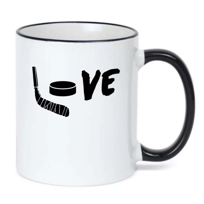 Love Hockey Ice Hockey Shirts & Gift For Hockey Fans Black Color Changing Mug