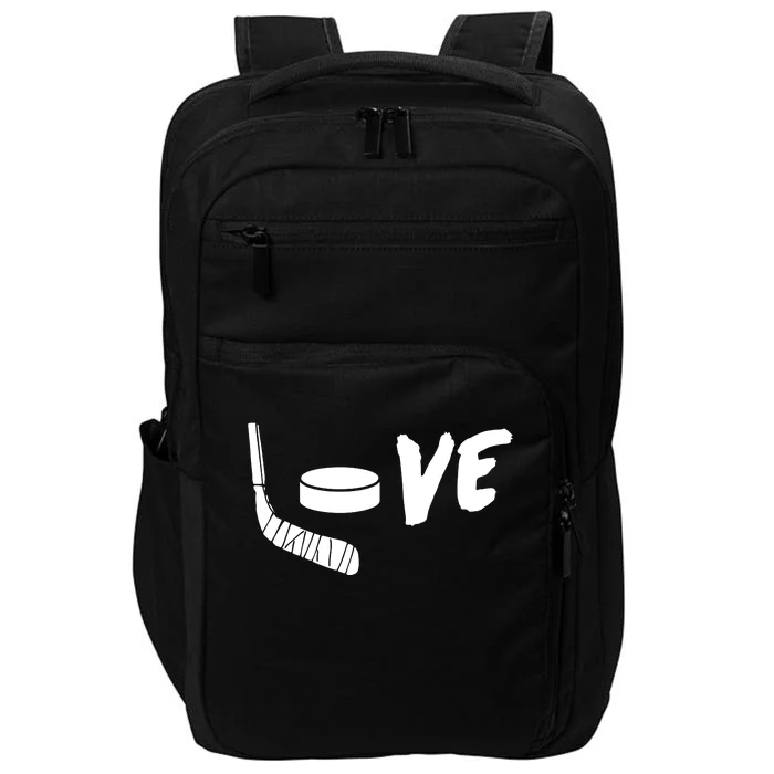 Love Hockey Ice Hockey Shirts & Gift For Hockey Fans Impact Tech Backpack