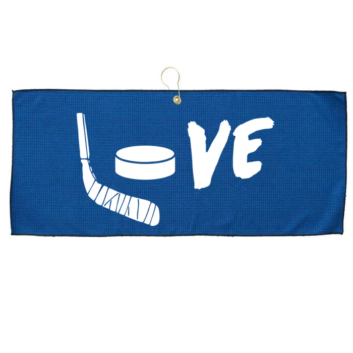 Love Hockey Ice Hockey Shirts & Gift For Hockey Fans Large Microfiber Waffle Golf Towel