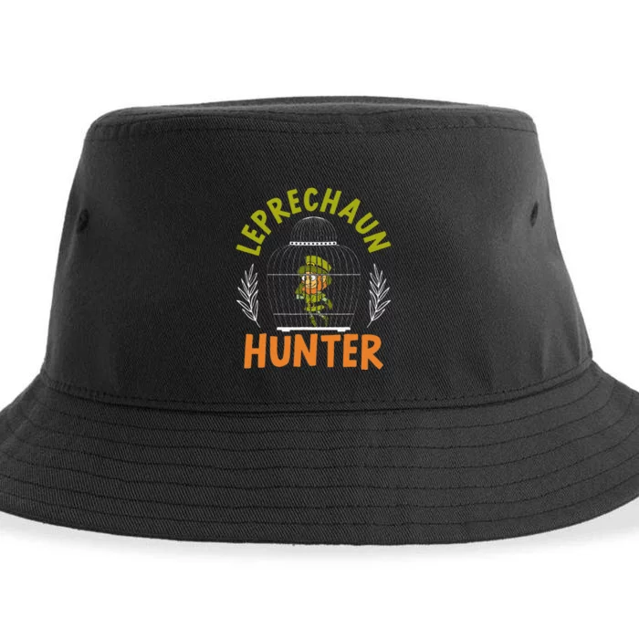 Leprechaun Hunter Irish St. Patrick's Saint Pattys Day Funny Sustainable Bucket Hat