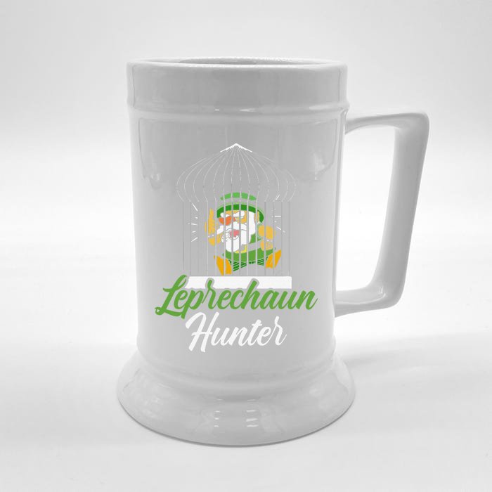 Leprechaun Hunter Irish St. Patrick's Saint Pattys Day Front & Back Beer Stein