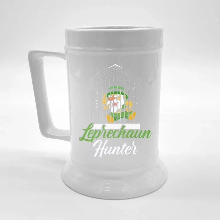 Leprechaun Hunter Irish St. Patrick's Saint Pattys Day Front & Back Beer Stein