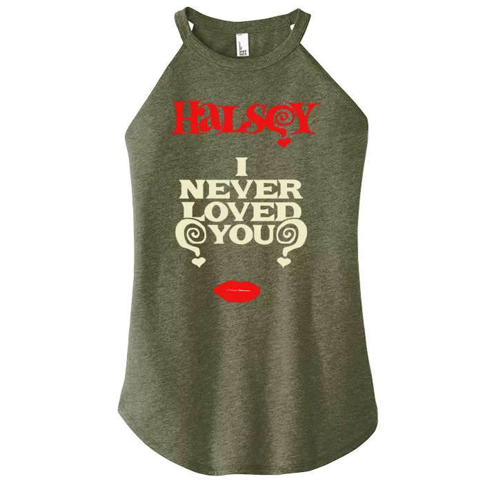 Limited Halsey I Never Loved You Women’s Perfect Tri Rocker Tank