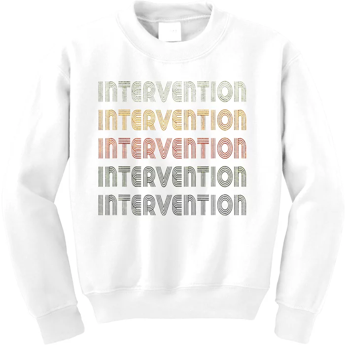 Love Heart Intervention Grunge Vintage Style Intervention Kids Sweatshirt