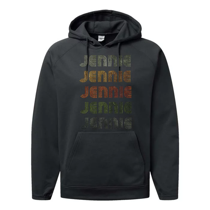 Love Heart Jennie Grungevintage Style Black Jennie Performance Fleece Hoodie