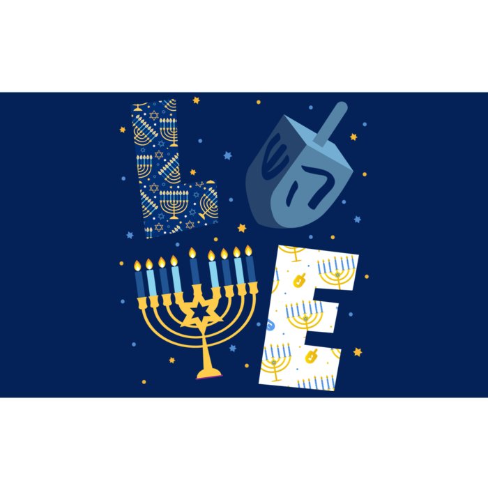 Love Hanukkah Jewish Festive Holiday Bumper Sticker