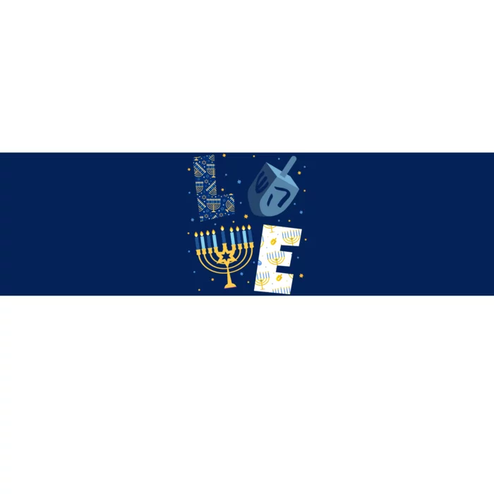 Love Hanukkah Jewish Festive Holiday Bumper Sticker