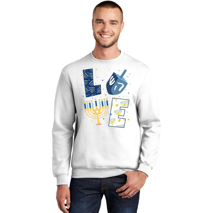 Love Hanukkah Jewish Festive Holiday Sweatshirt