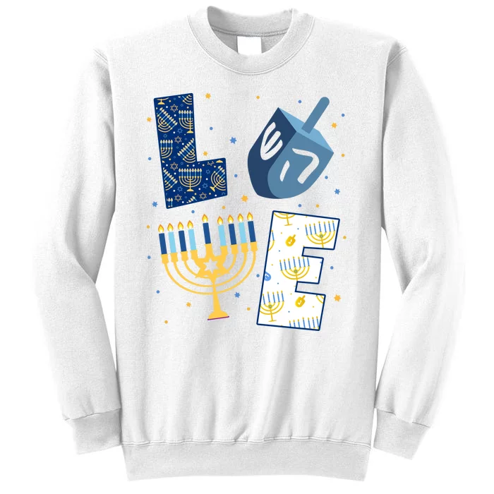 Love Hanukkah Jewish Festive Holiday Sweatshirt