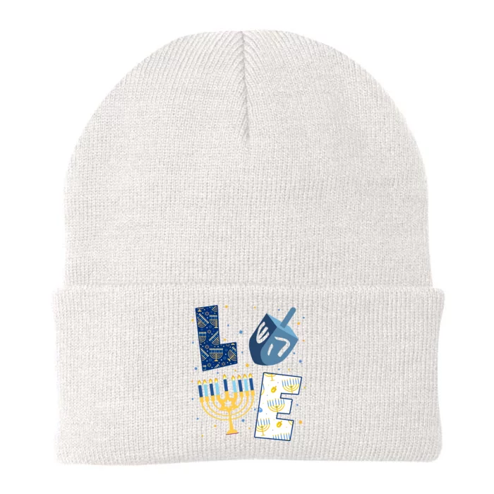 Love Hanukkah Jewish Festive Holiday Knit Cap Winter Beanie