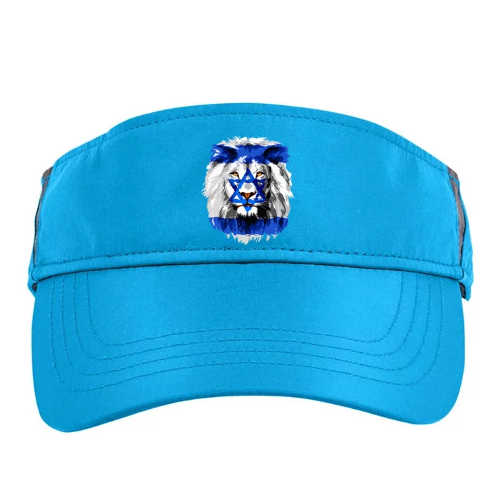 Lion Head Jewish Flag Adult Drive Performance Visor